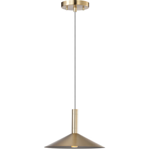 Corrine LED 9.88 inch Burnished Brass Pendant Ceiling Light