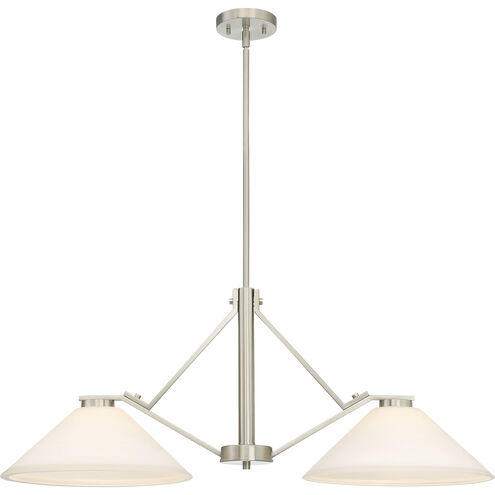 Nome 2 Light 36.5 inch Brushed Nickel Island Pendant Ceiling Light
