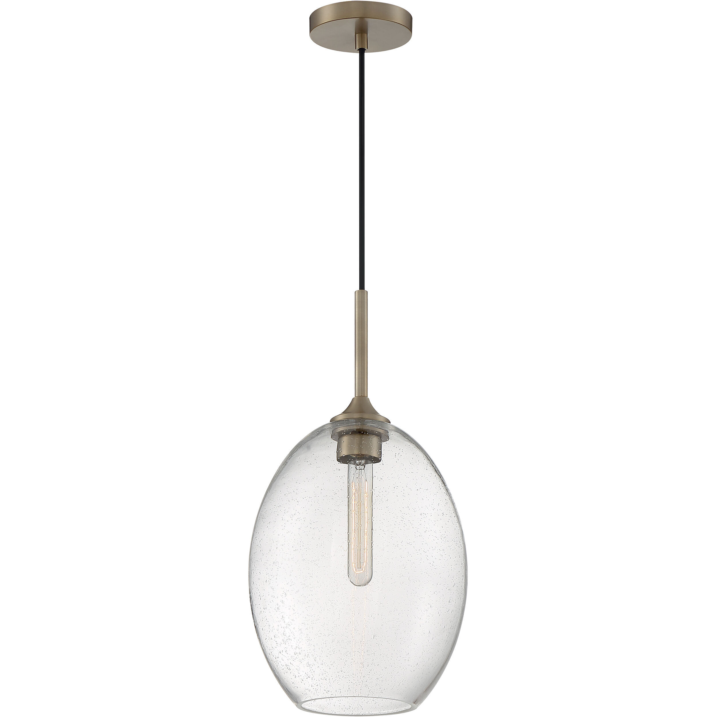 Aria 1 Light 9.63 inch Burnished Brass Pendant Ceiling Light