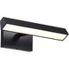 Mila LED 12.2 inch Black Vanity Wall Light