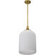 Solara 12 inch Natural Brass Pendant Ceiling Light