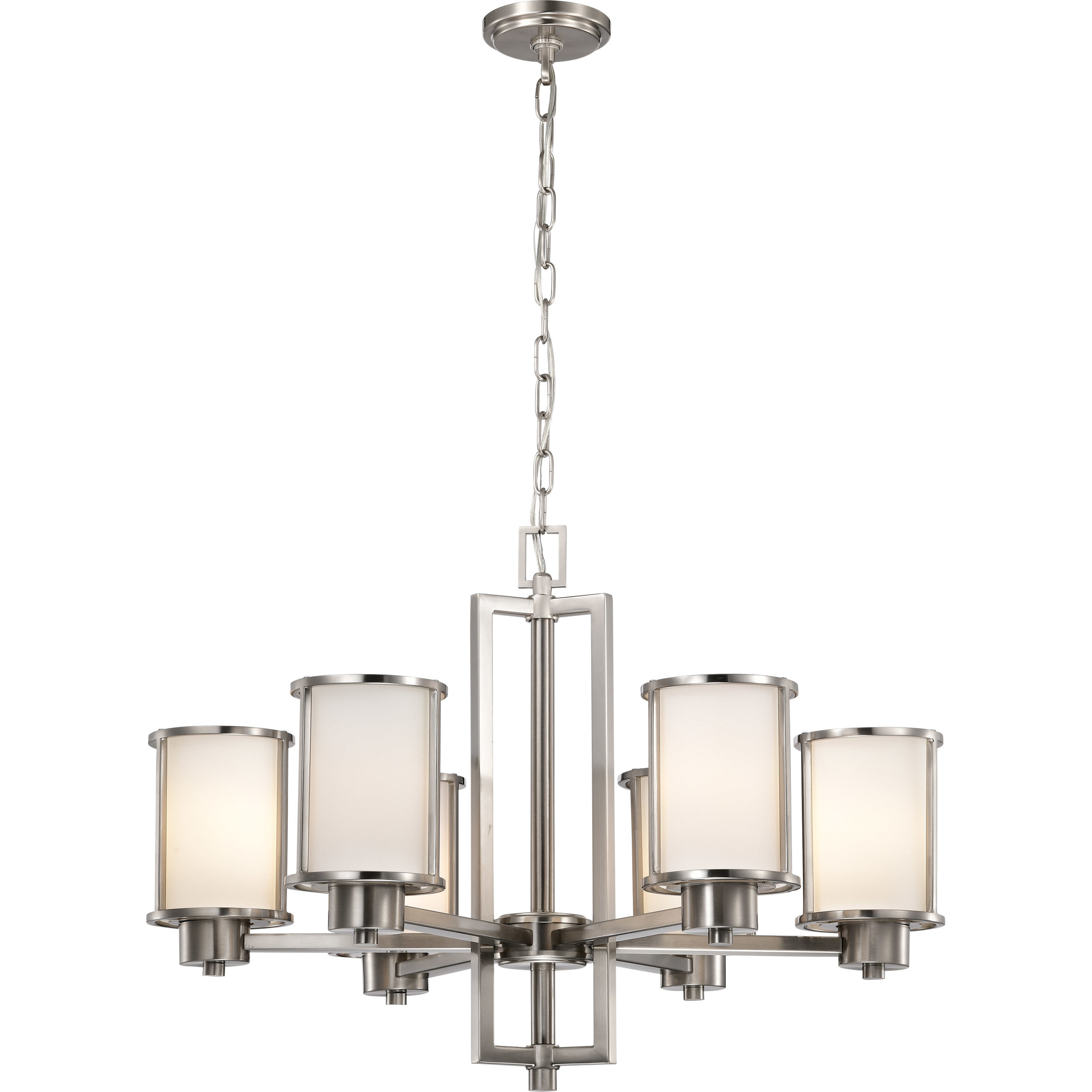 Odeon 6 Light 28 inch Brushed Nickel Chandelier Ceiling Light