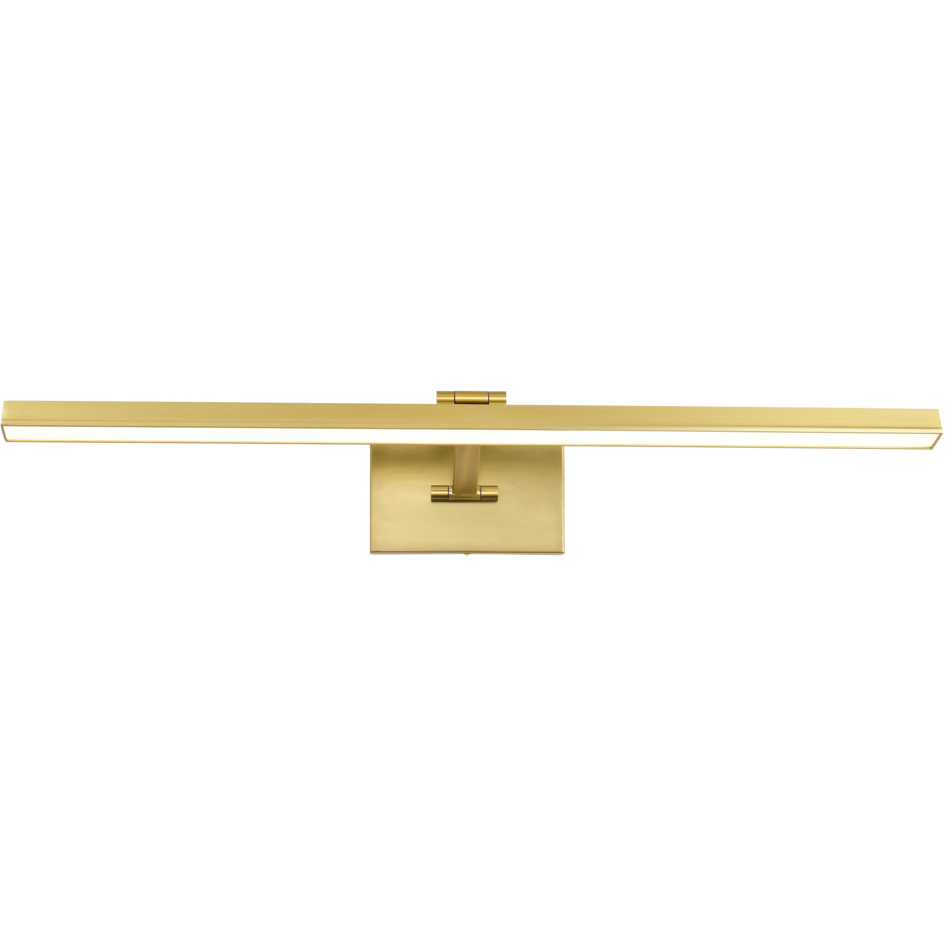 Hazel LED 35.8 inch Vintage Brass Vanity Wall Light