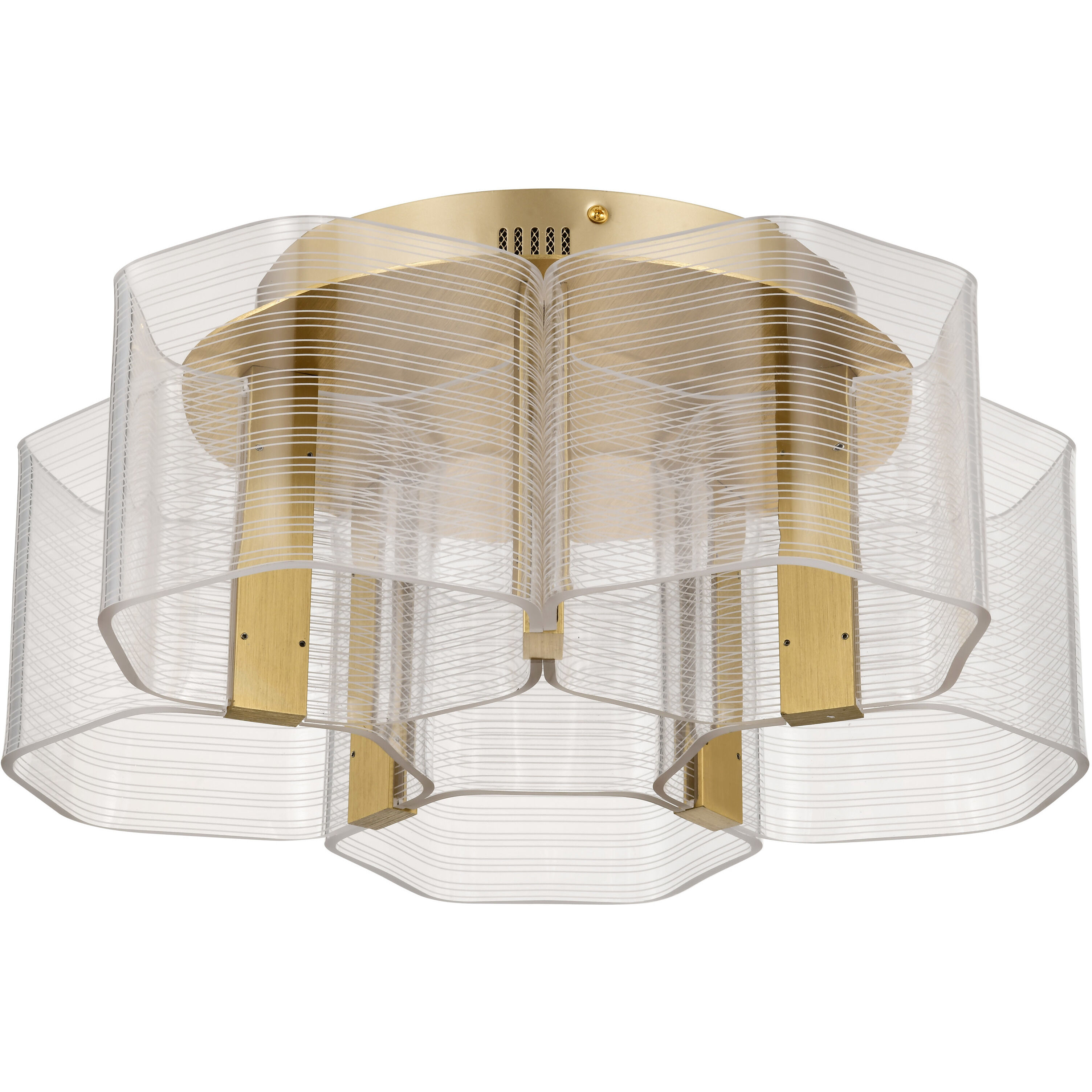 Kenzo LED 17.75 inch Polished Anodized Bronze Flush Mount Ceiling Light