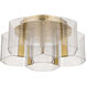 Kenzo LED 17.75 inch Polished Anodized Bronze Flush Mount Ceiling Light