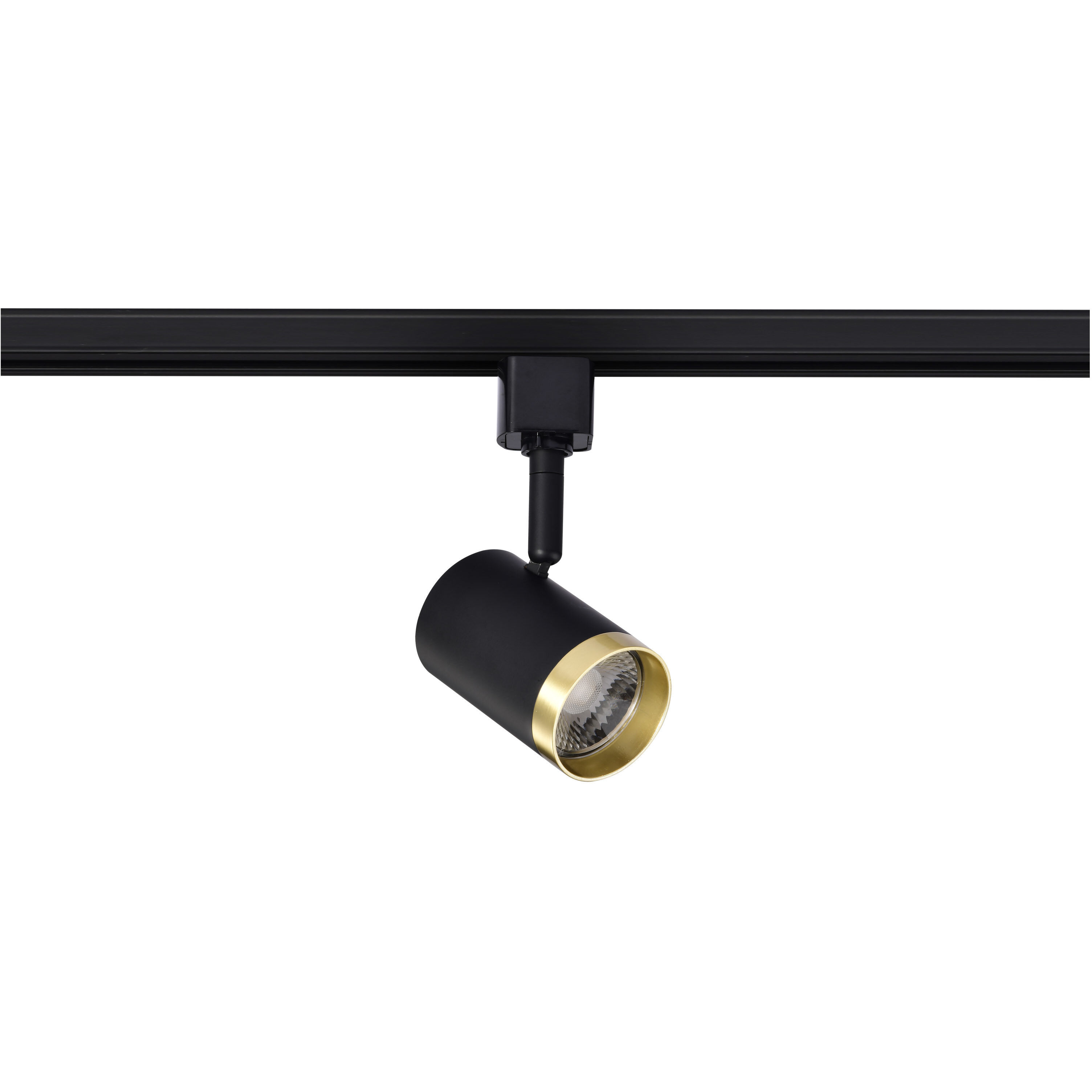 Brentwood 1 Light 120 Matte Black and Brushed Brass Track Lighting Ceiling Light