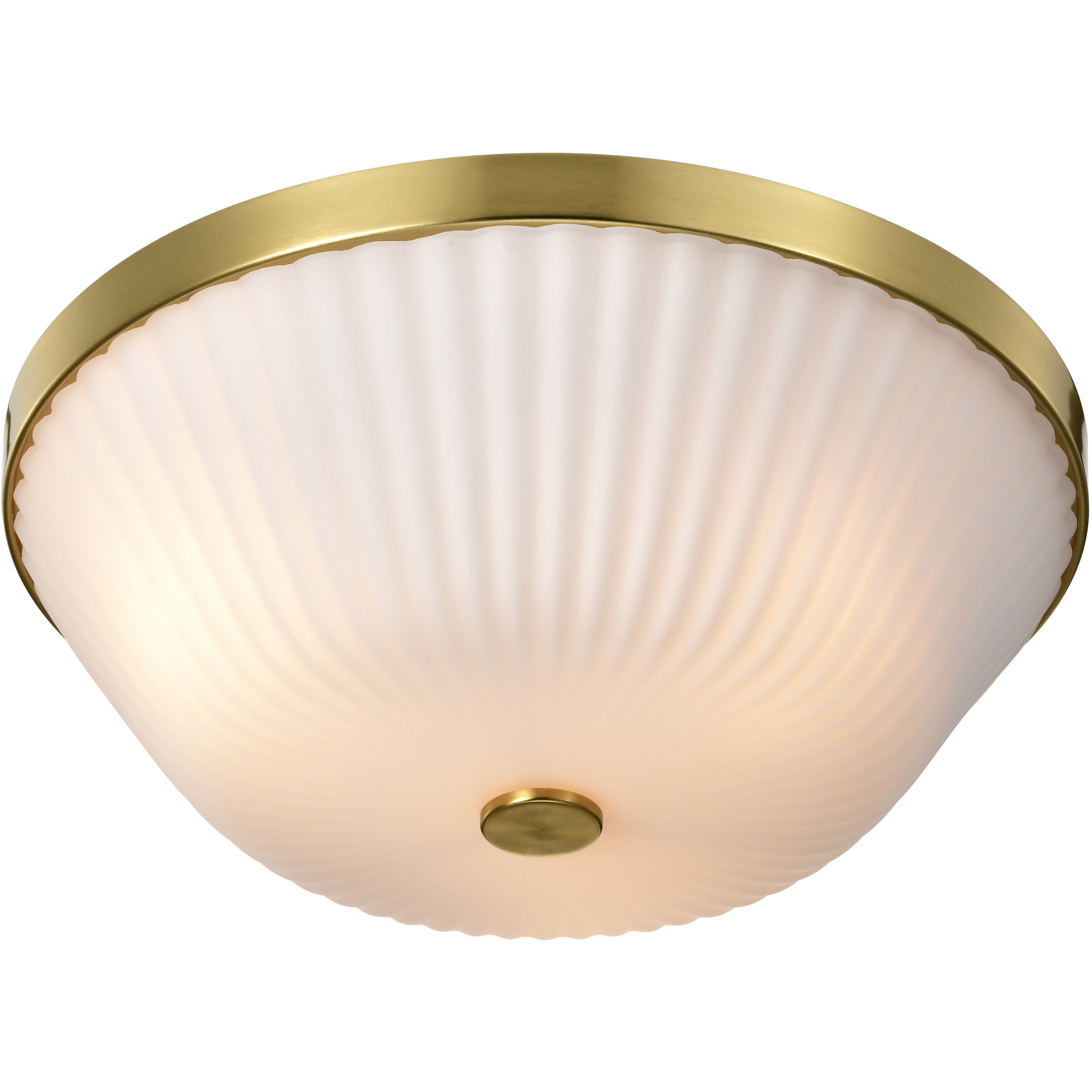 Royale 16 inch Burnished Brass Flush Mount Ceiling Light