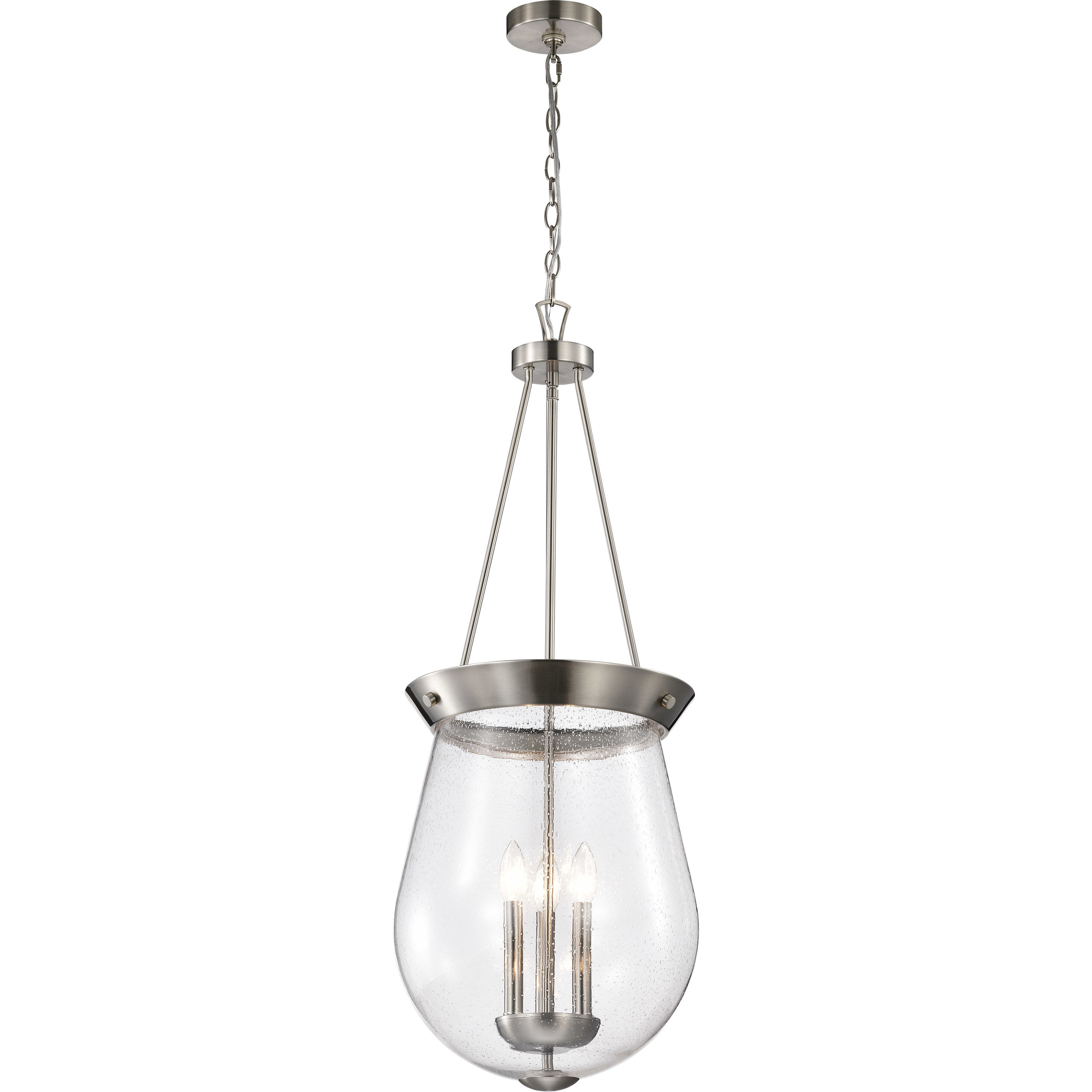 Boliver 3 Light 14.13 inch Brushed Nickel Pendant Ceiling Light