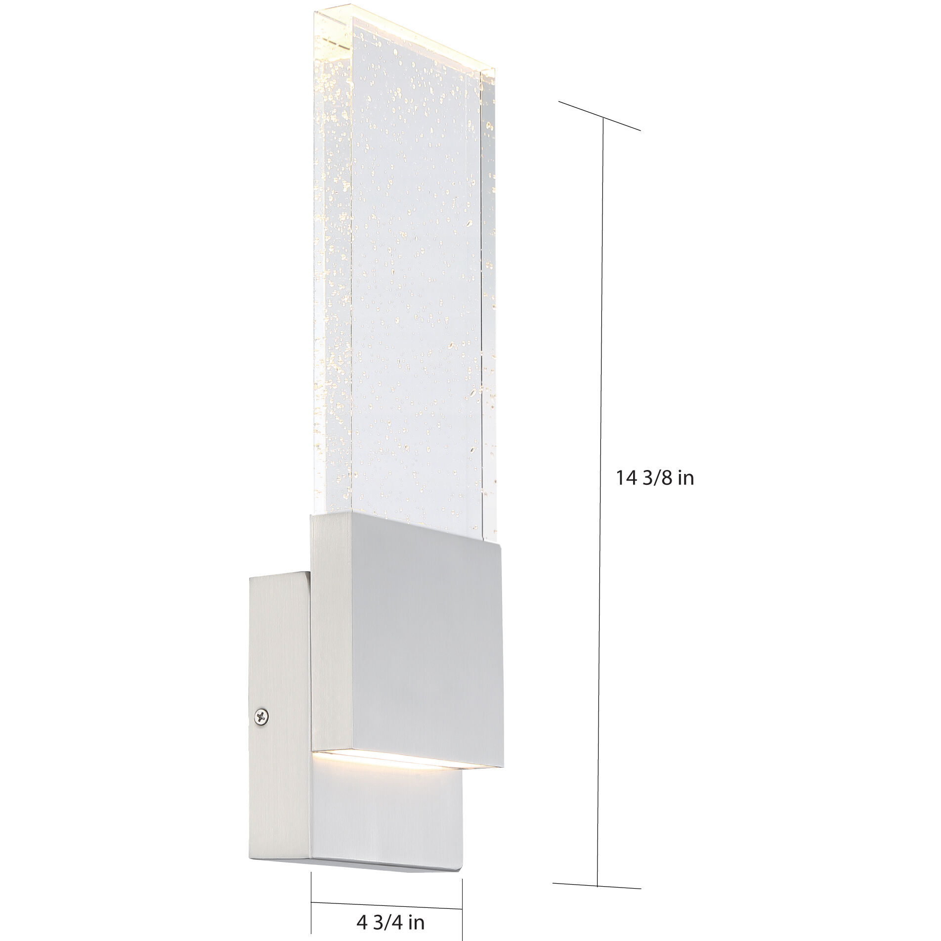 Ellusion LED 5 inch Polished Nickel ADA Wall Sconce Wall Light, Large