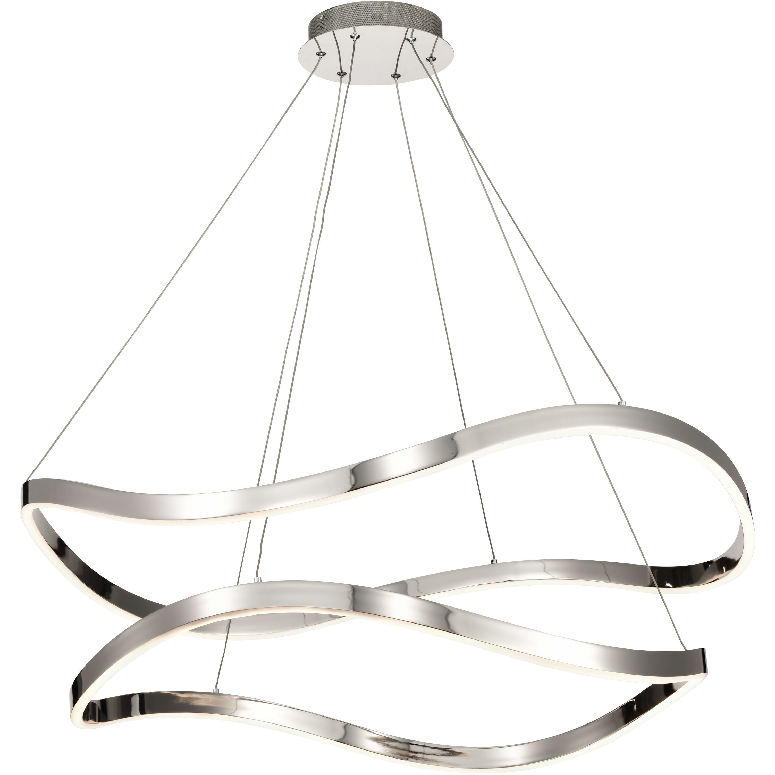 Sylas LED 37.4 inch Polished Nickel Pendant Ceiling Light