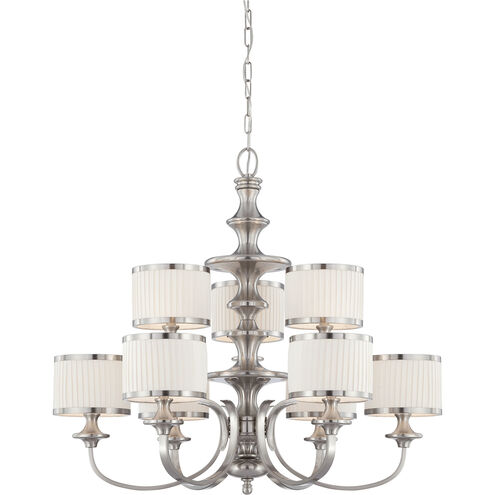 Candice 9 Light 36 inch Brushed Nickel Chandelier Ceiling Light