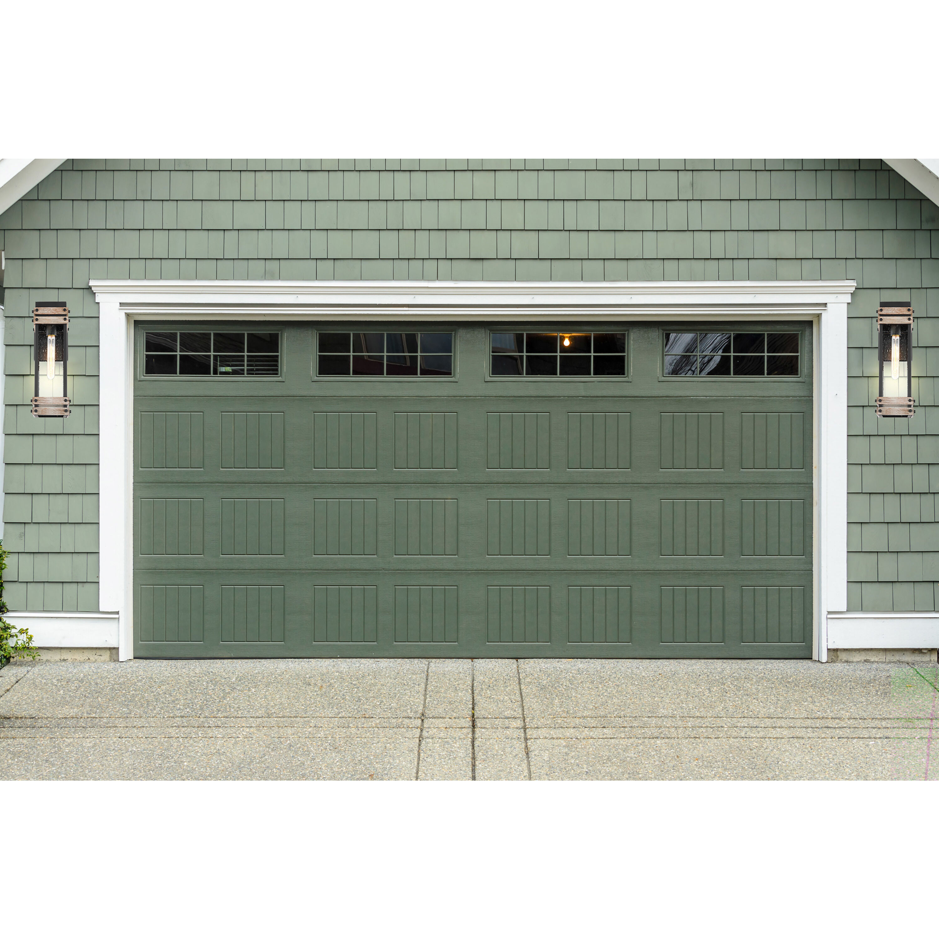 Homestead 1 Light 19 inch Black/Wood Outdoor Wall Sconce