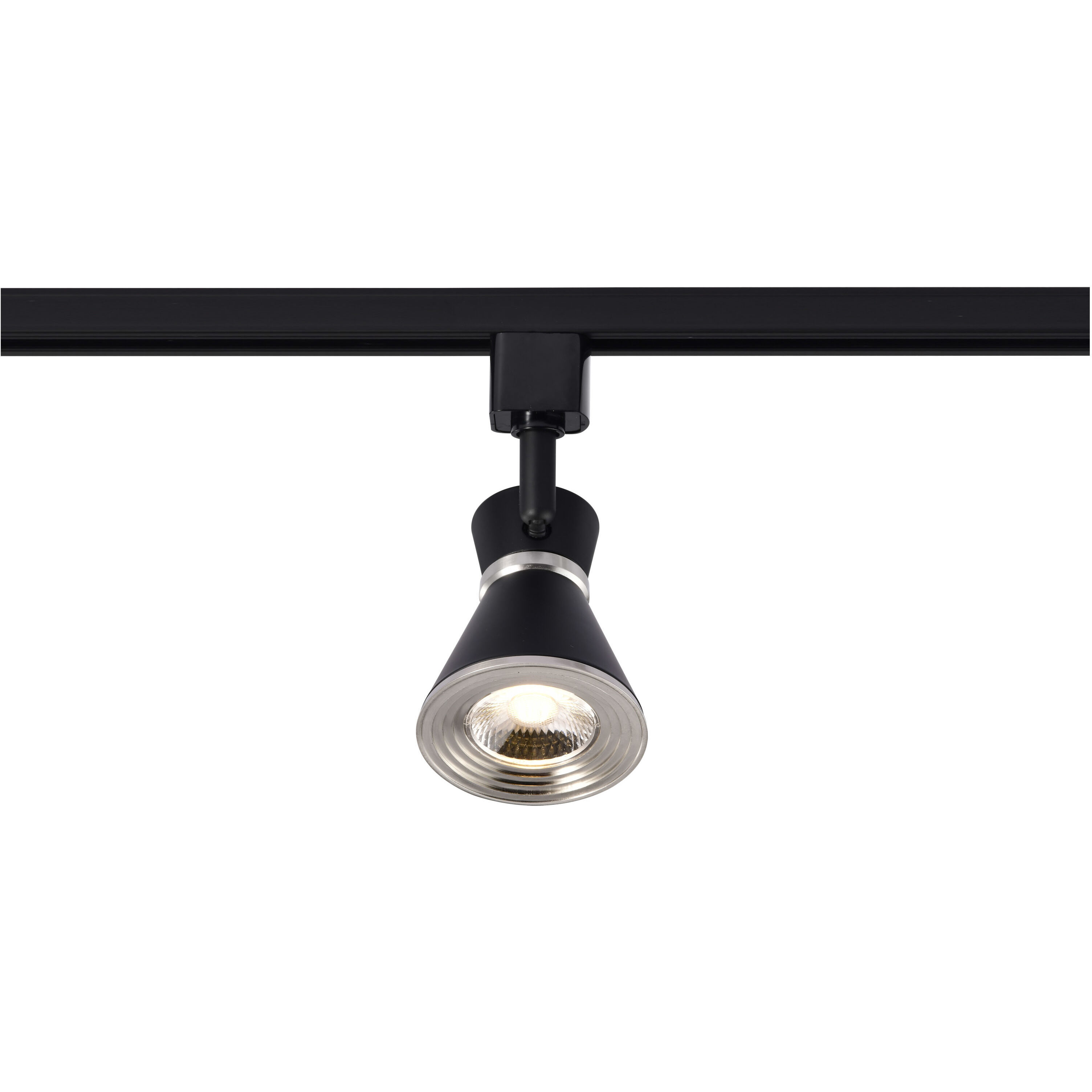 Brentwood 1 Light 120 Matte Black and Brushed Nickel Track Lighting Ceiling Light