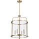 Yorktown 4 Light 16 inch Burnished Brass Pendant Ceiling Light