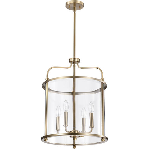 Yorktown 4 Light 16 inch Burnished Brass Pendant Ceiling Light