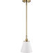 Dover 1 Light 7 inch White/Vintage Brass Pendant Ceiling Light