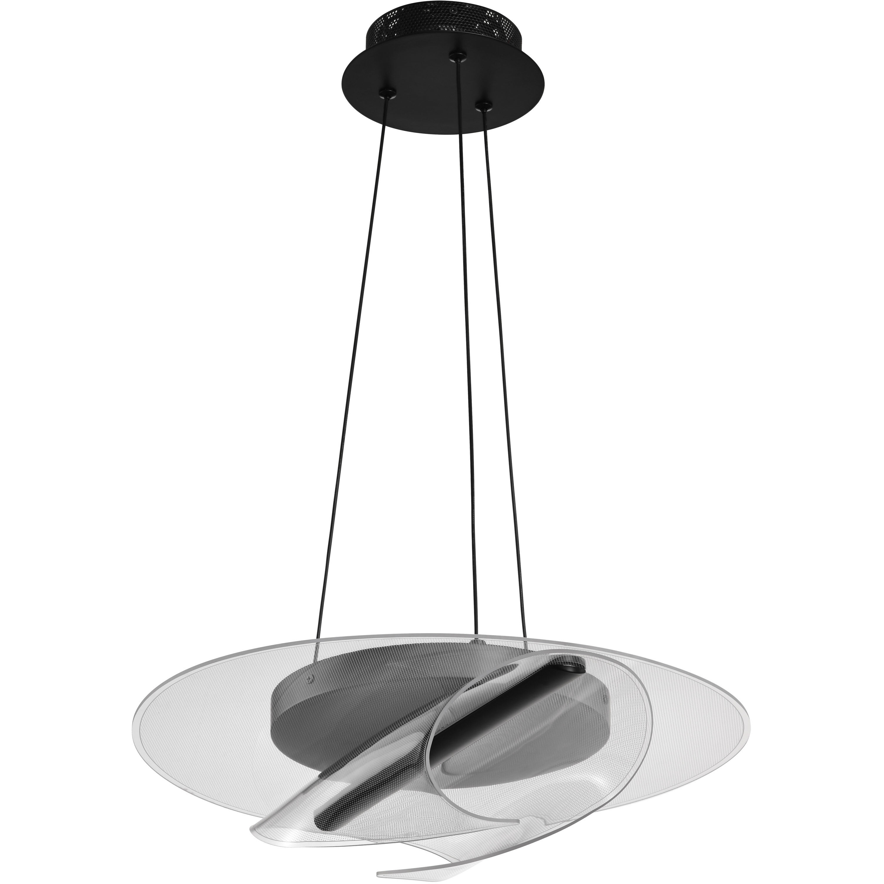 Geneva LED 17.75 inch Matte Black Pendant Ceiling Light