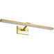 Hazel LED 35.8 inch Vintage Brass Vanity Wall Light