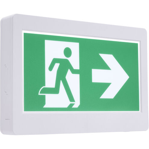 Running Man White Exit Sign