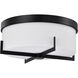 Roselle 14.38 inch Matte Black Flush Mount Ceiling Light