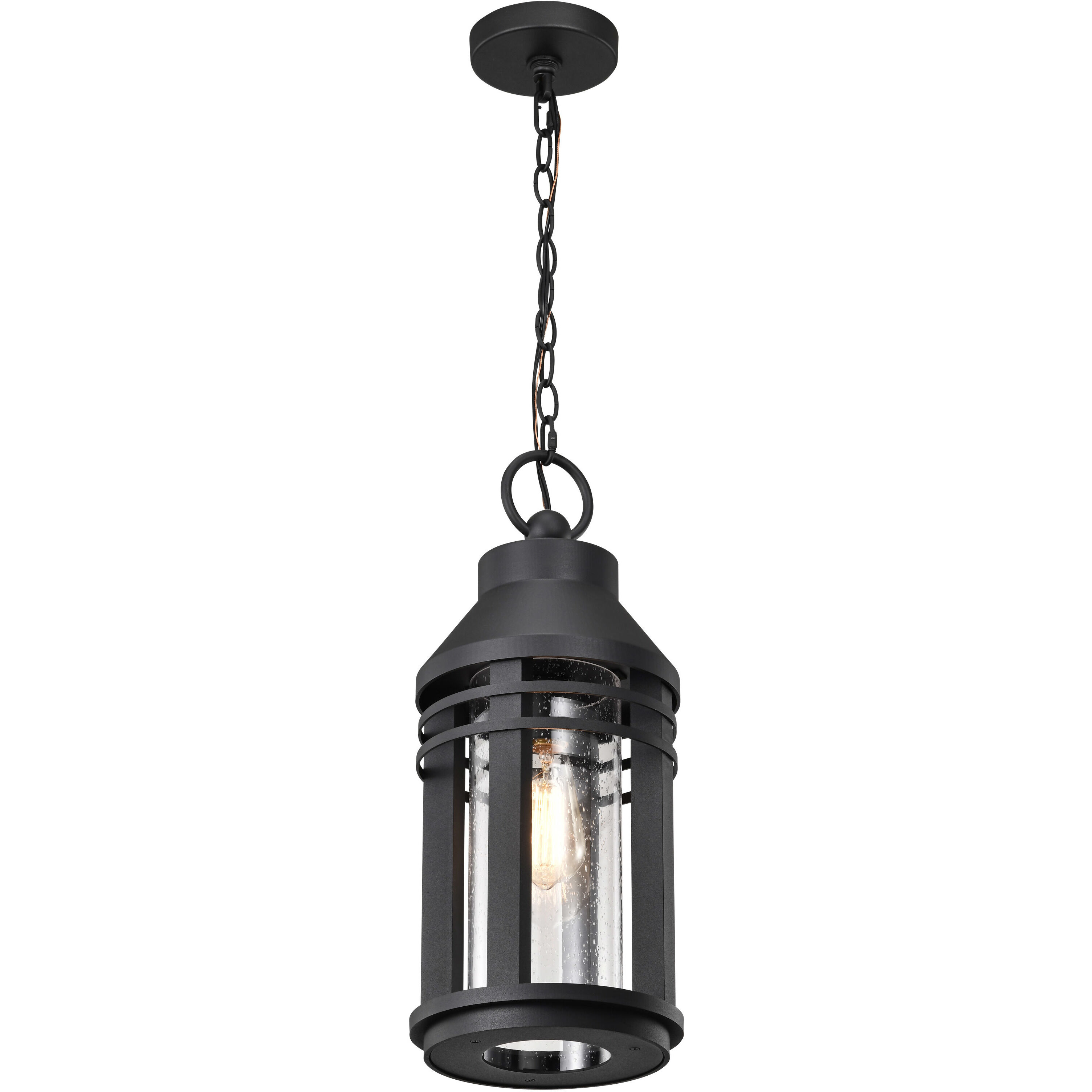 Wilton 1 Light 8.25 inch Matte Black Outdoor Hanging Light