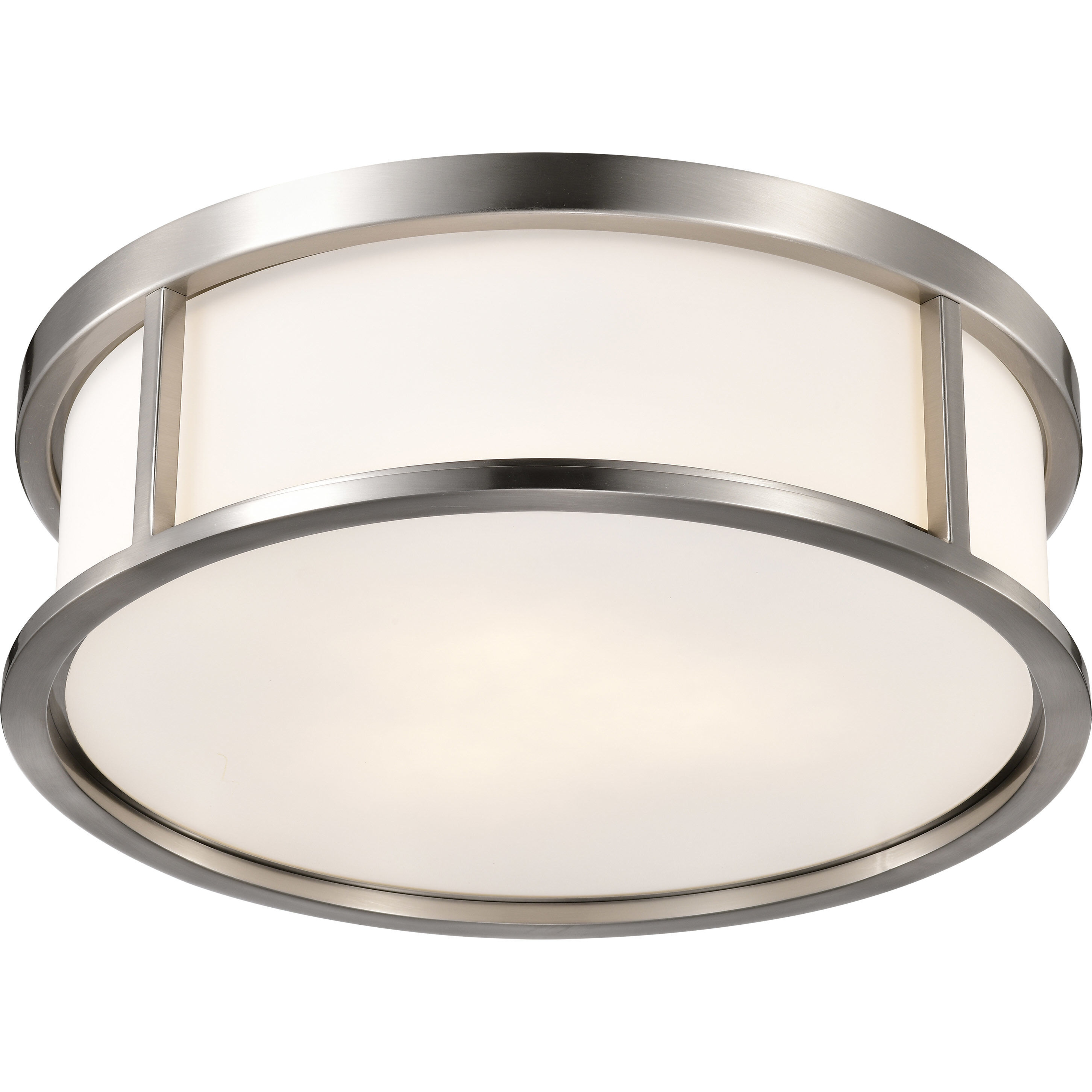 Odeon 3 Light 17 inch Brushed Nickel Flush Mount Ceiling Light