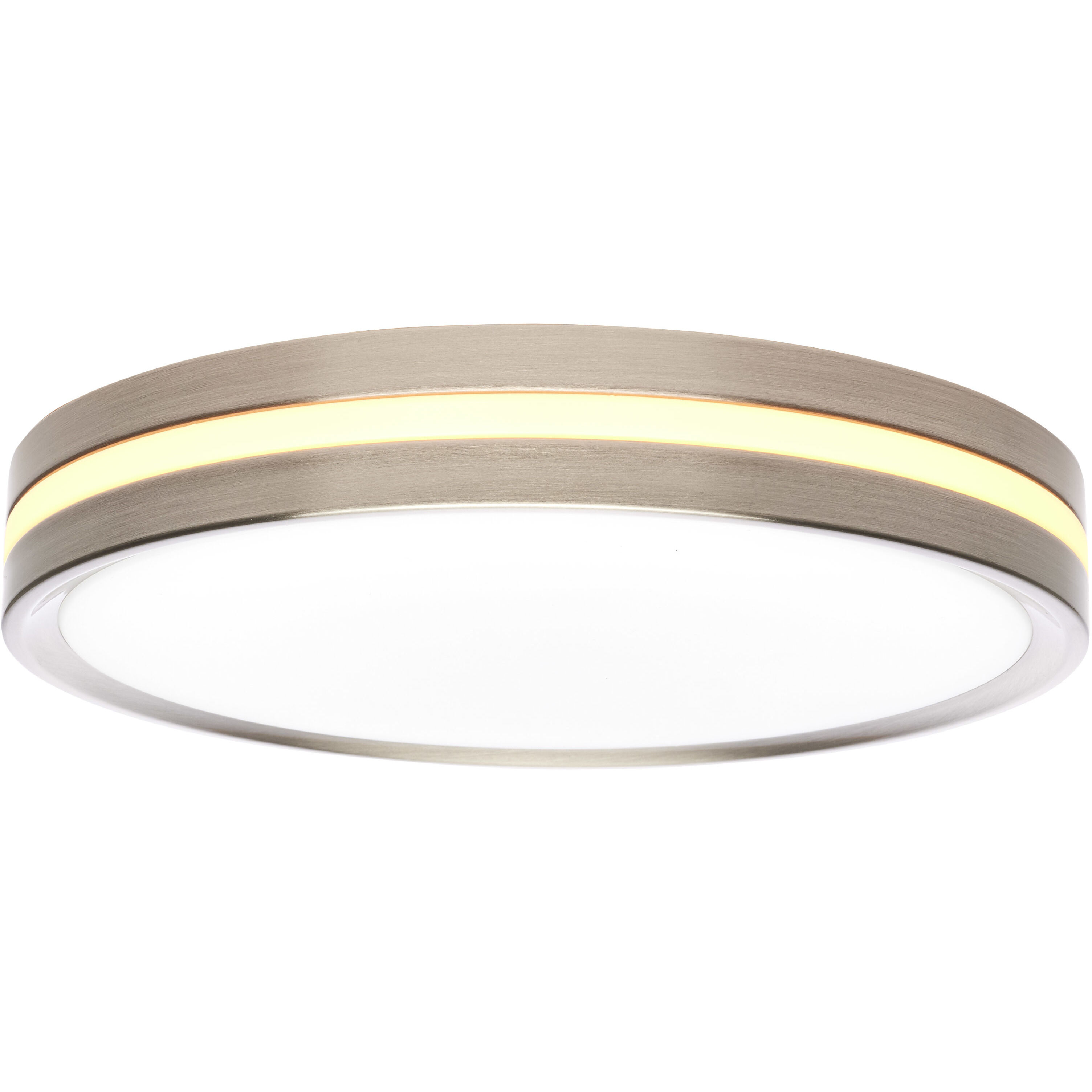 Brentwood LED 11.42 inch Brushed Nickel Flush Mount with Night Light Ceiling Light