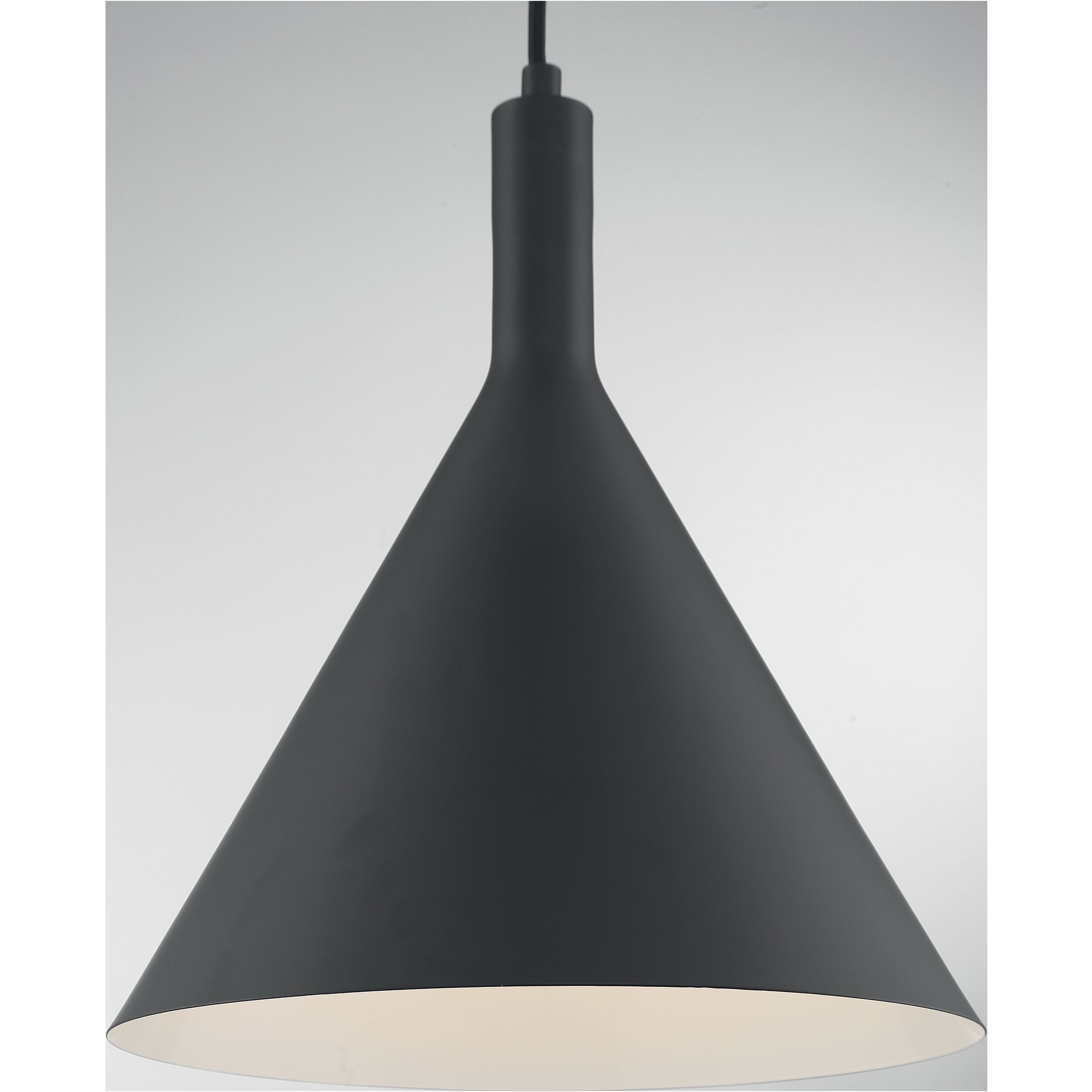 Lightcap 1 Light 12 inch Matte Black Pendant Ceiling Light