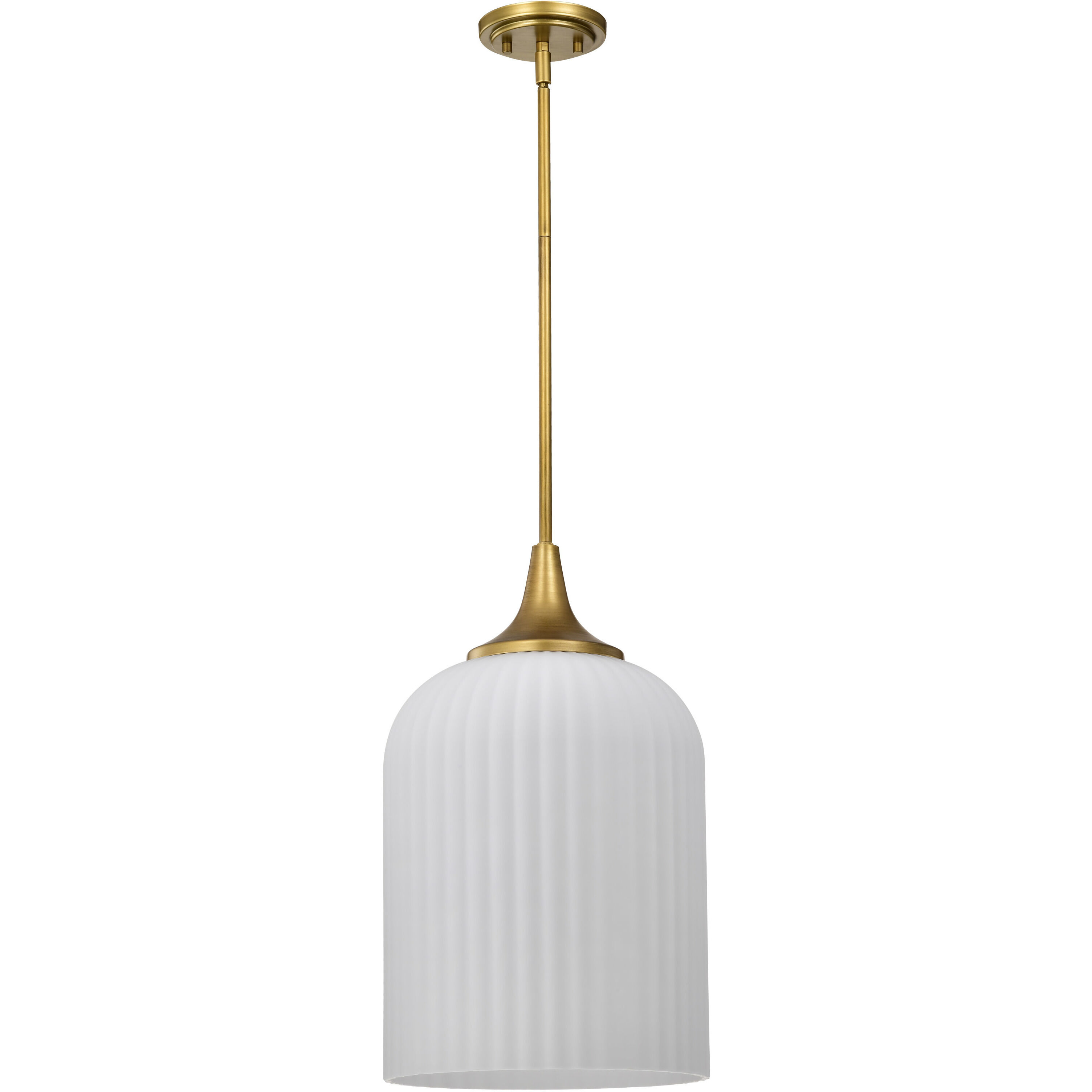 Solara 12 inch Natural Brass Pendant Ceiling Light