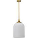 Solara 12 inch Natural Brass Pendant Ceiling Light