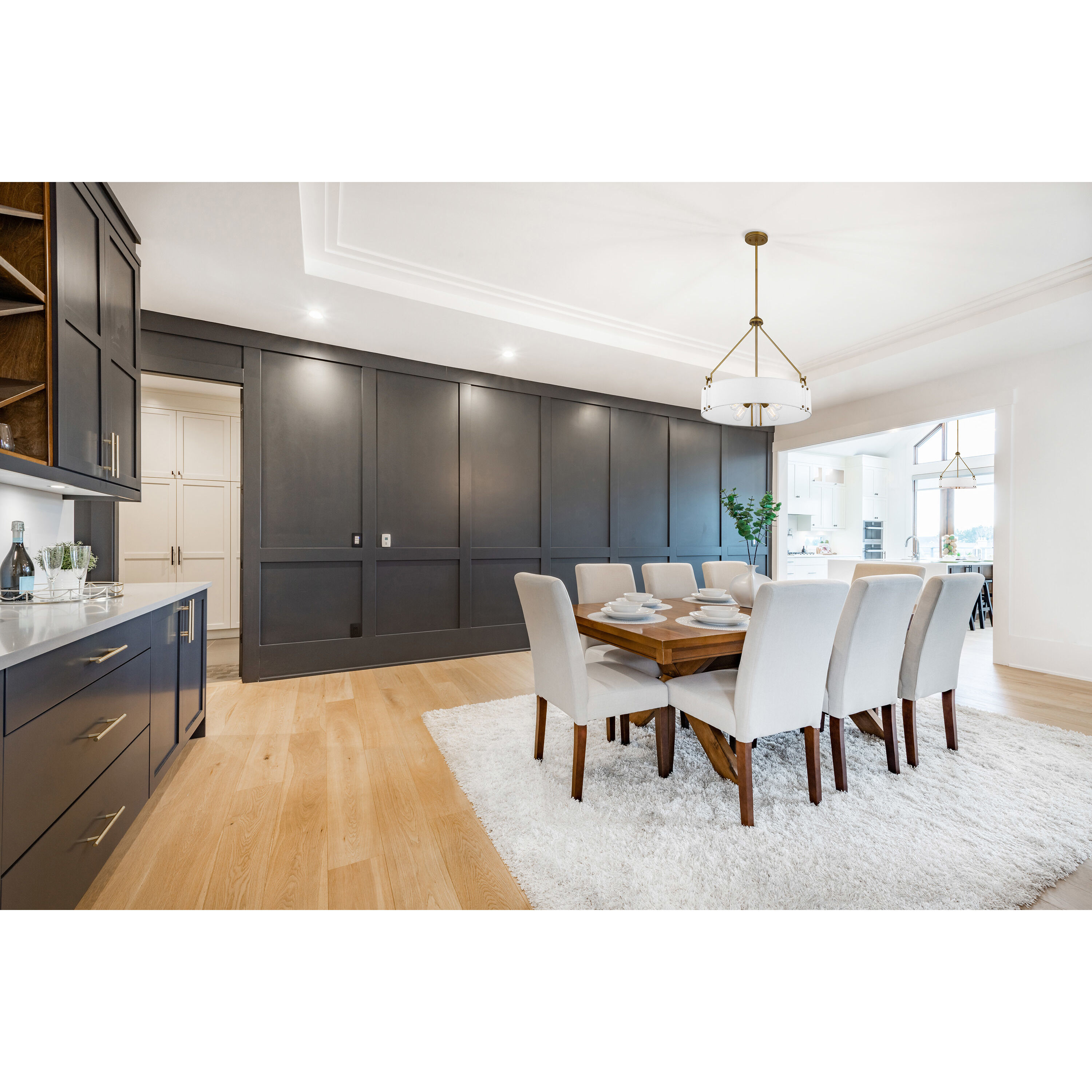 Halter 4 Light 22.63 inch Natural Brass Pendant Ceiling Light