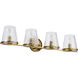 Valentine 32 inch Vintage Brass Vanity Wall Light