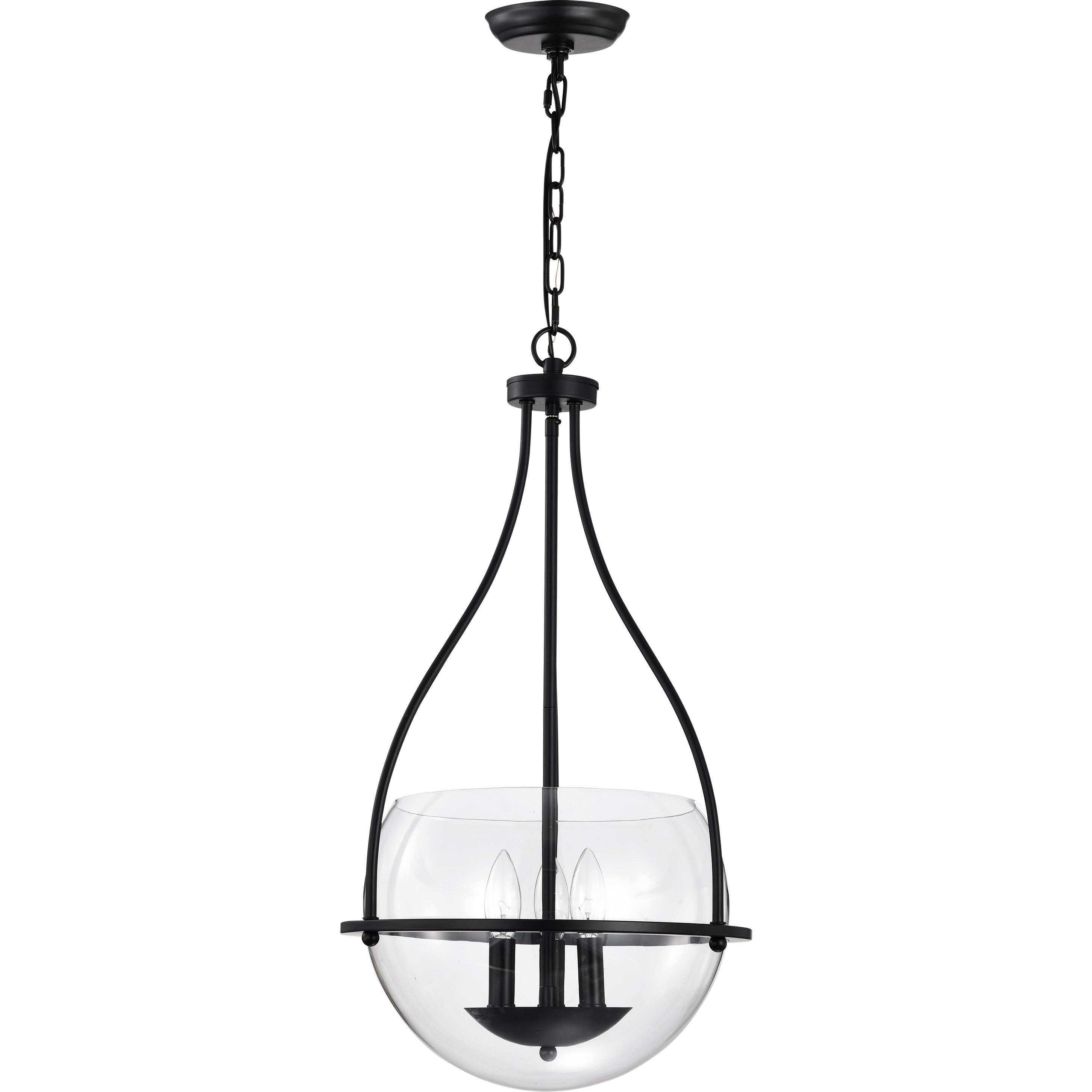Amado 3 Light 14 inch Matte Black Pendant Ceiling Light
