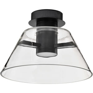 Edmond LED 13.63 inch Matte Black Semi Flush Mount Ceiling Light