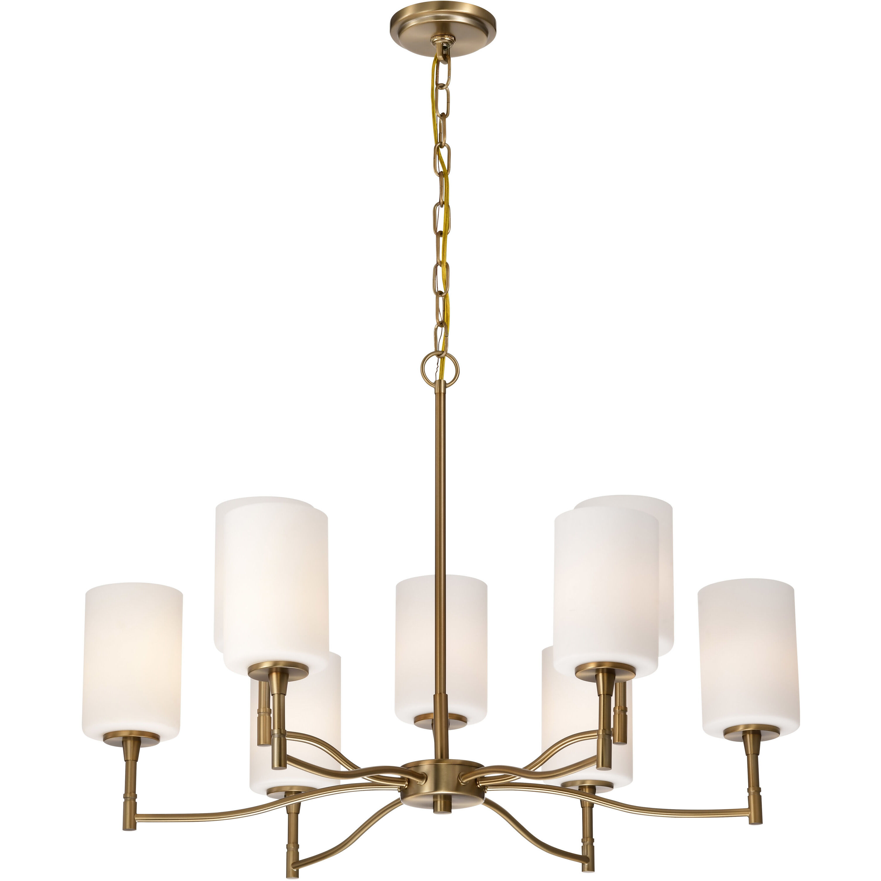 Liam 30 inch Burnished Brass Chandelier Ceiling Light