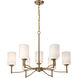 Liam 30 inch Burnished Brass Chandelier Ceiling Light