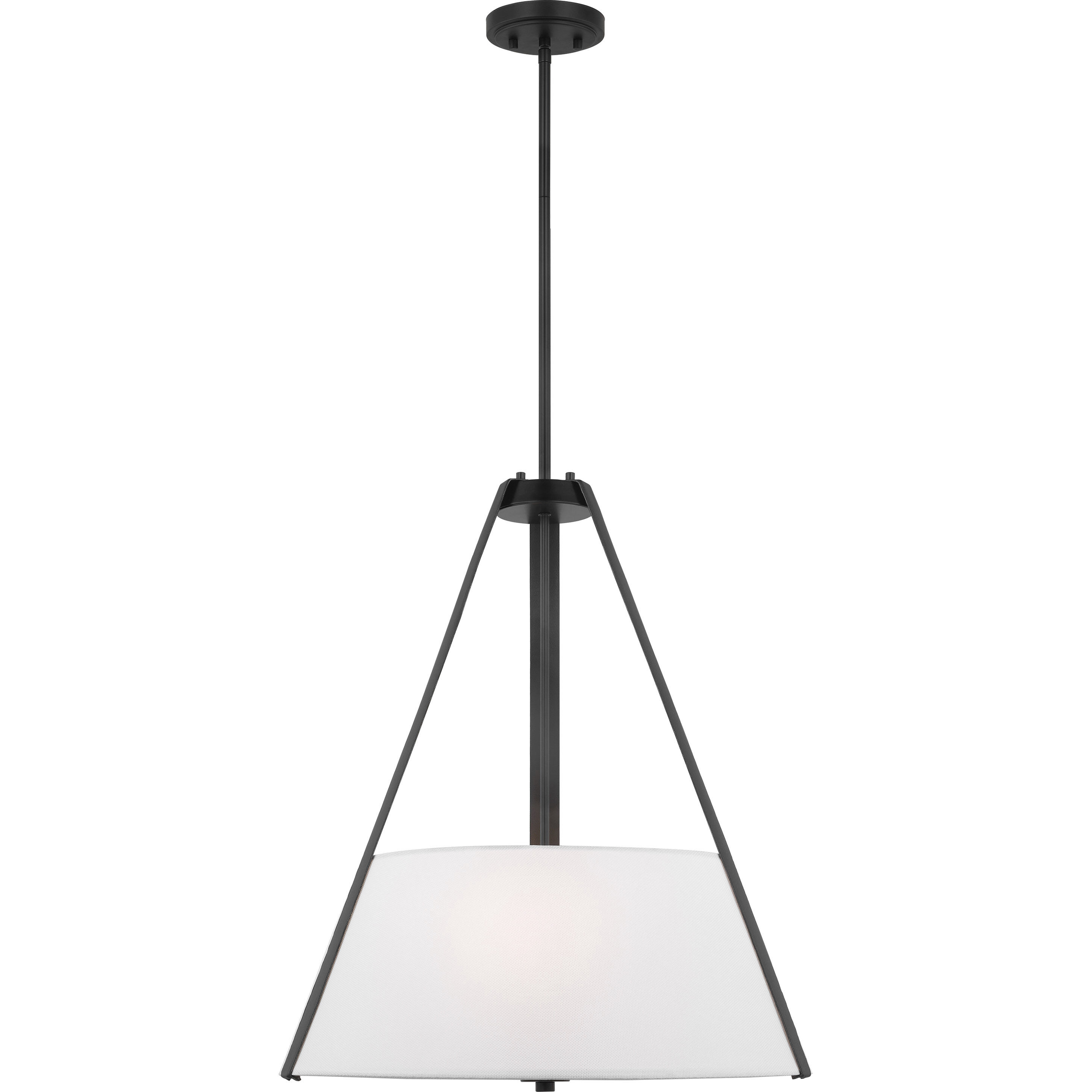 Brewster 3 Light 22 inch Black Pendant Ceiling Light