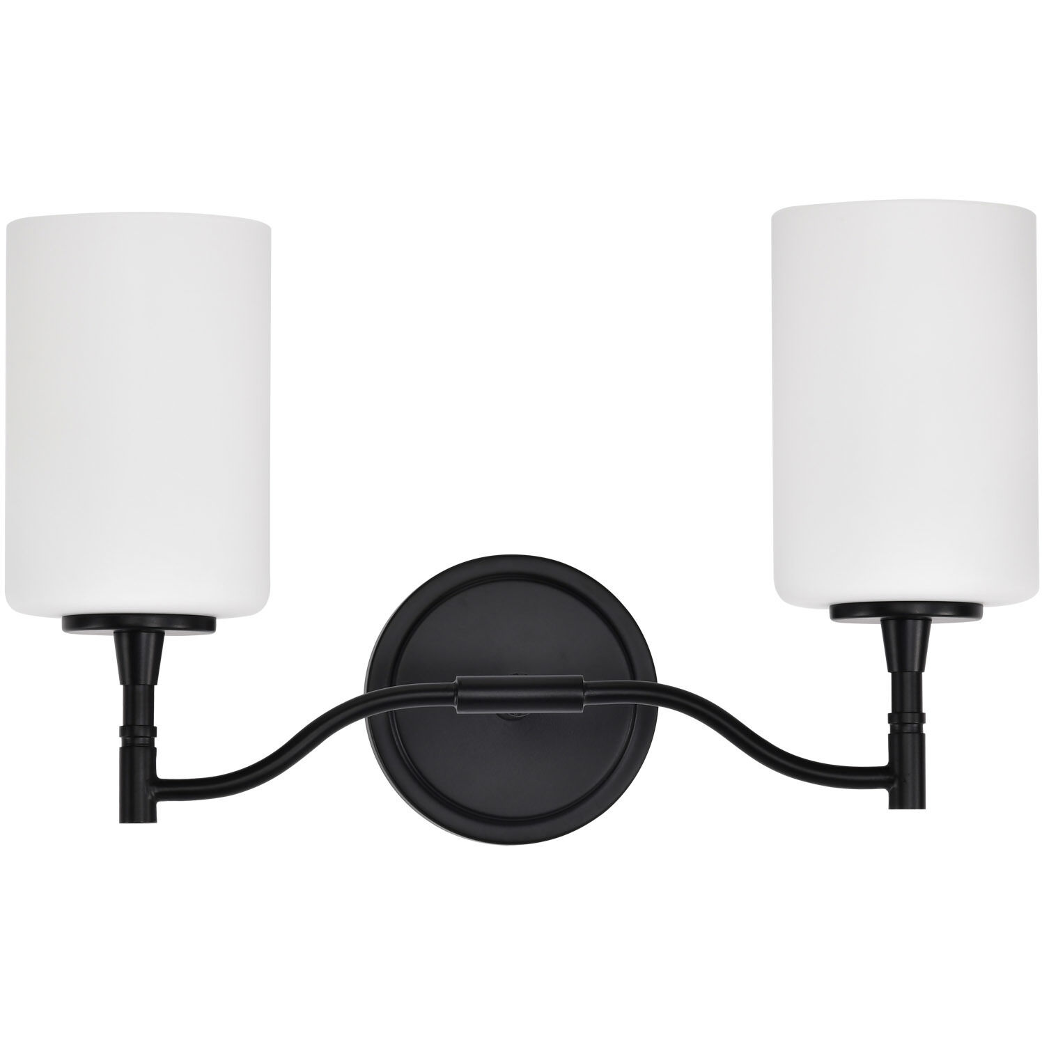 Liam 16 inch Matte Black Vanity Wall Light