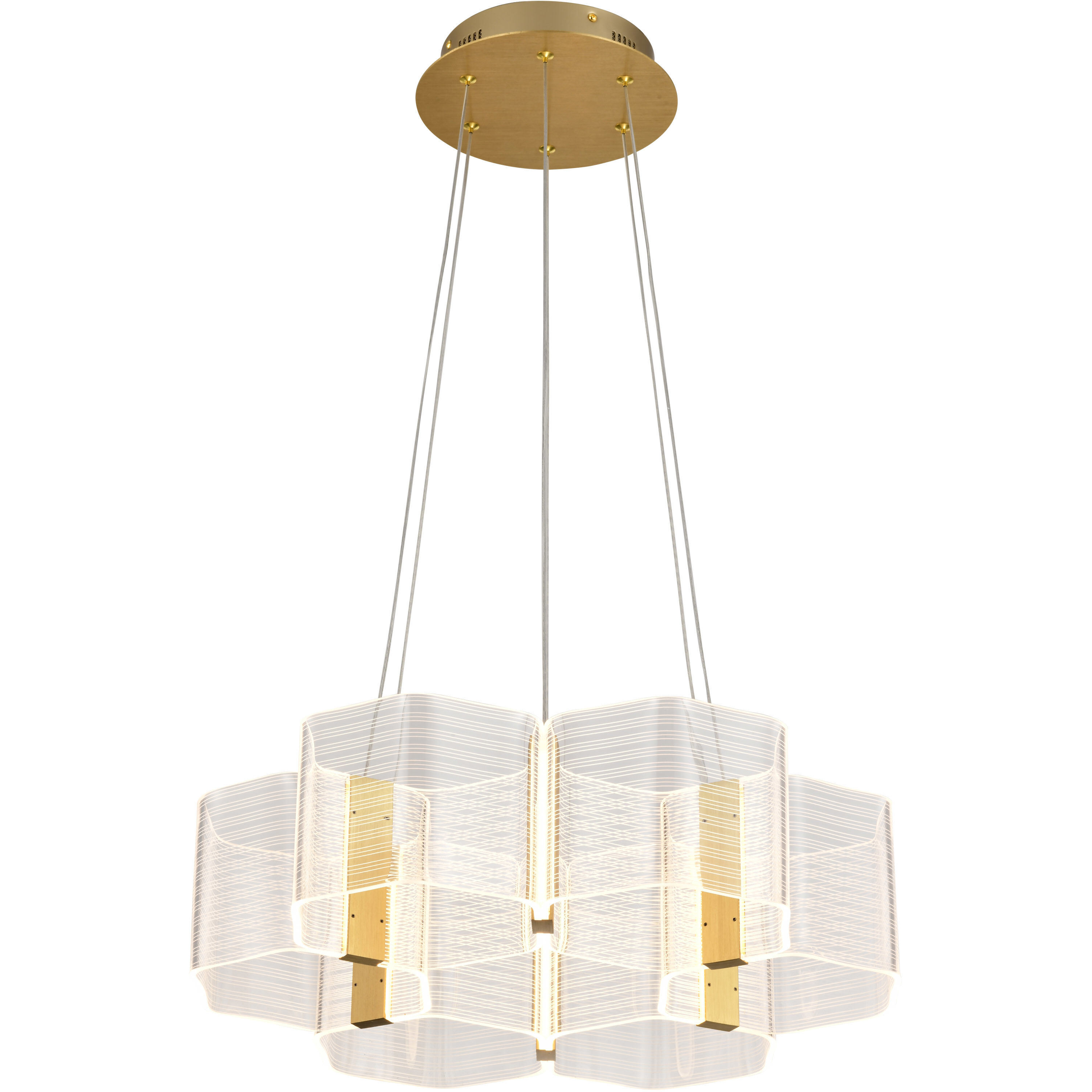 Kenzo LED 20.5 inch Polished Anodized Bronze Chandelier Ceiling Light