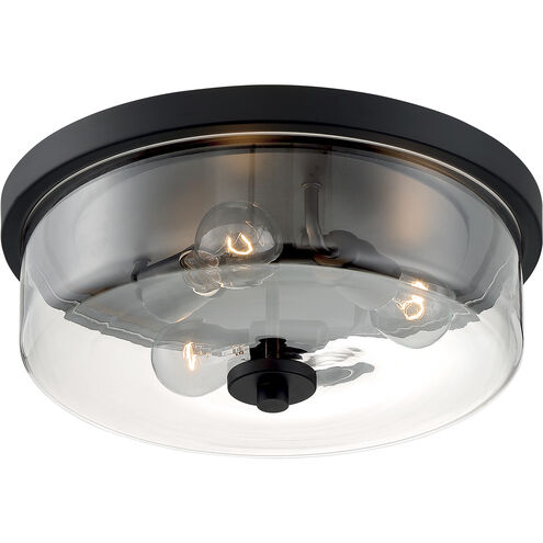 Sommerset 3 Light 15 inch Matte Black Flush Mount Fixture Ceiling Light