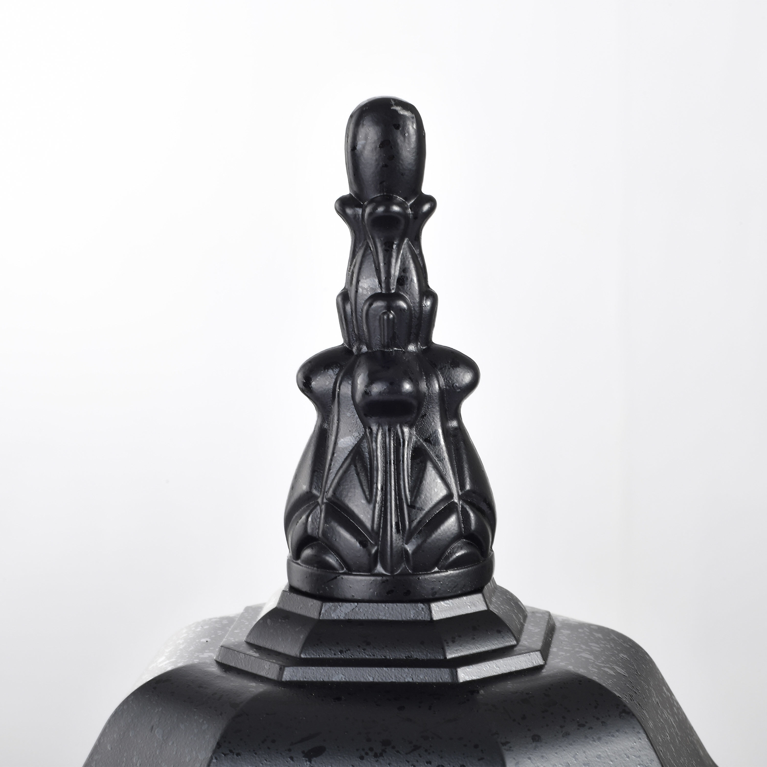 Central Park 3 Light 21 inch Textured Black Outdoor Post Lantern