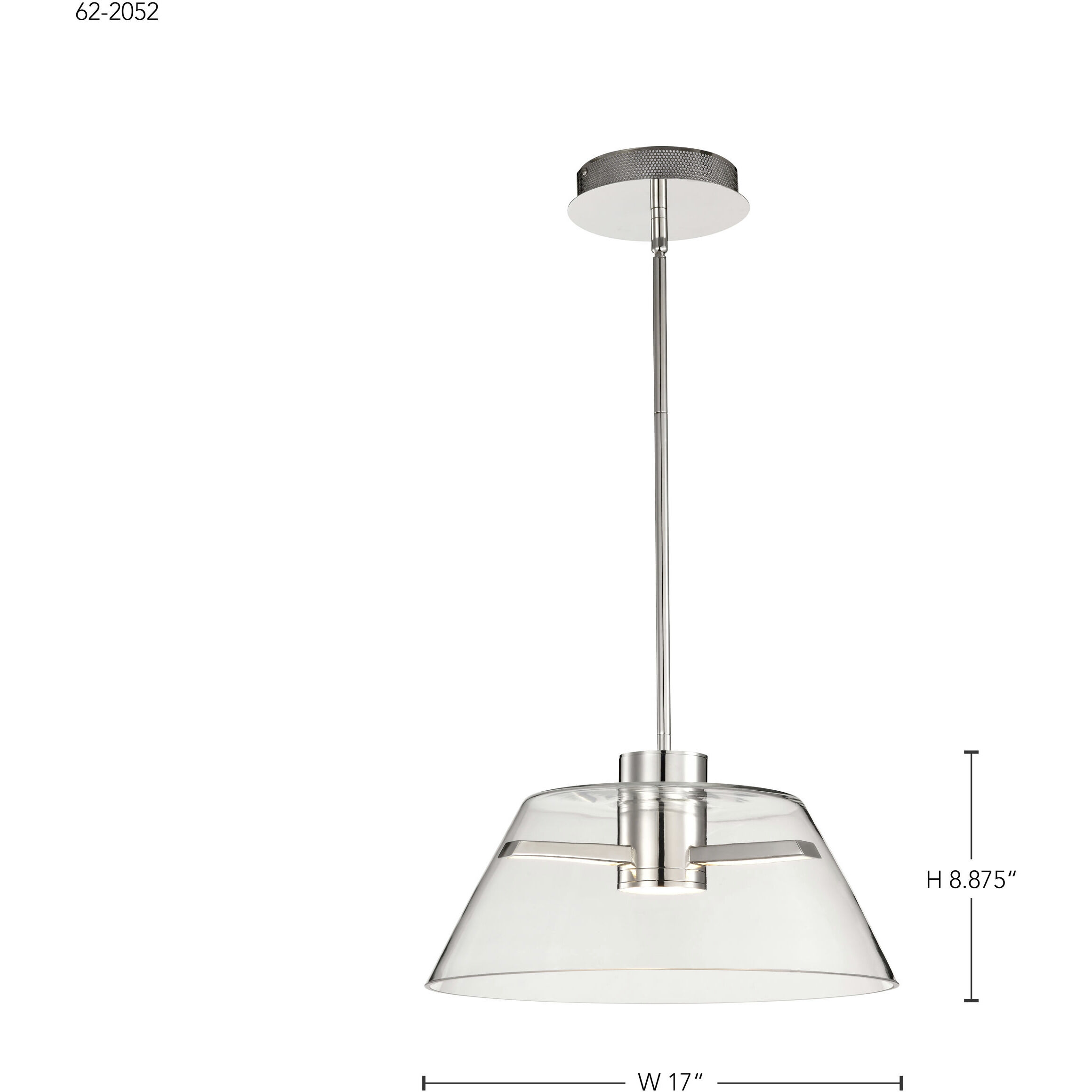 Edmond LED 17 inch Polished Nickel Pendant Ceiling Light