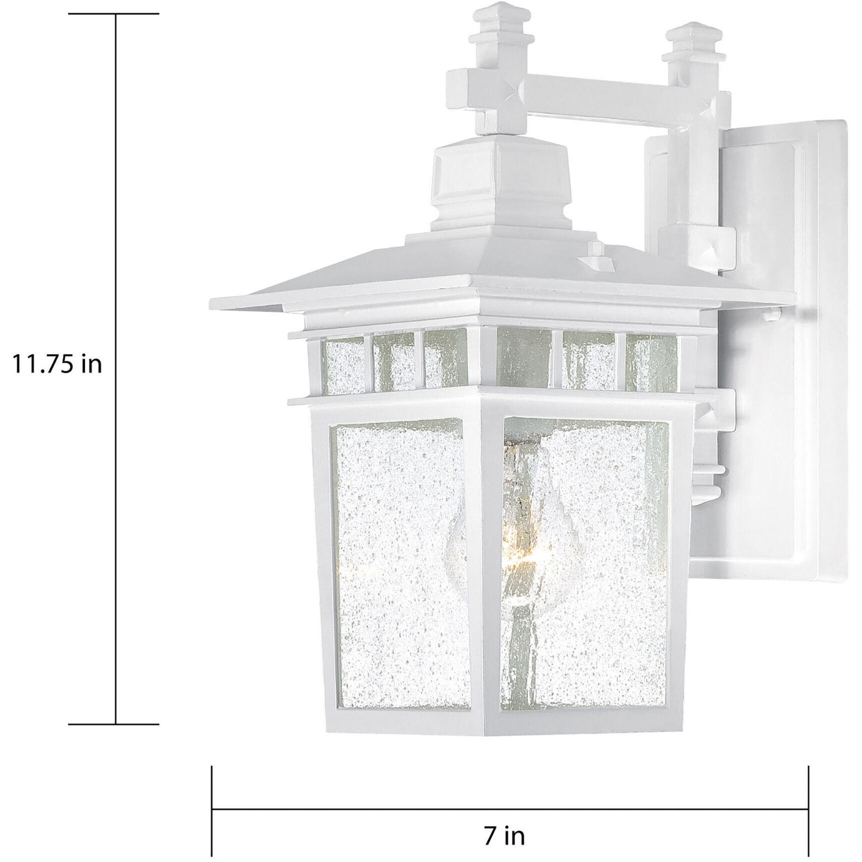 Cove Neck 1 Light 12 inch White Outdoor Wall Lantern