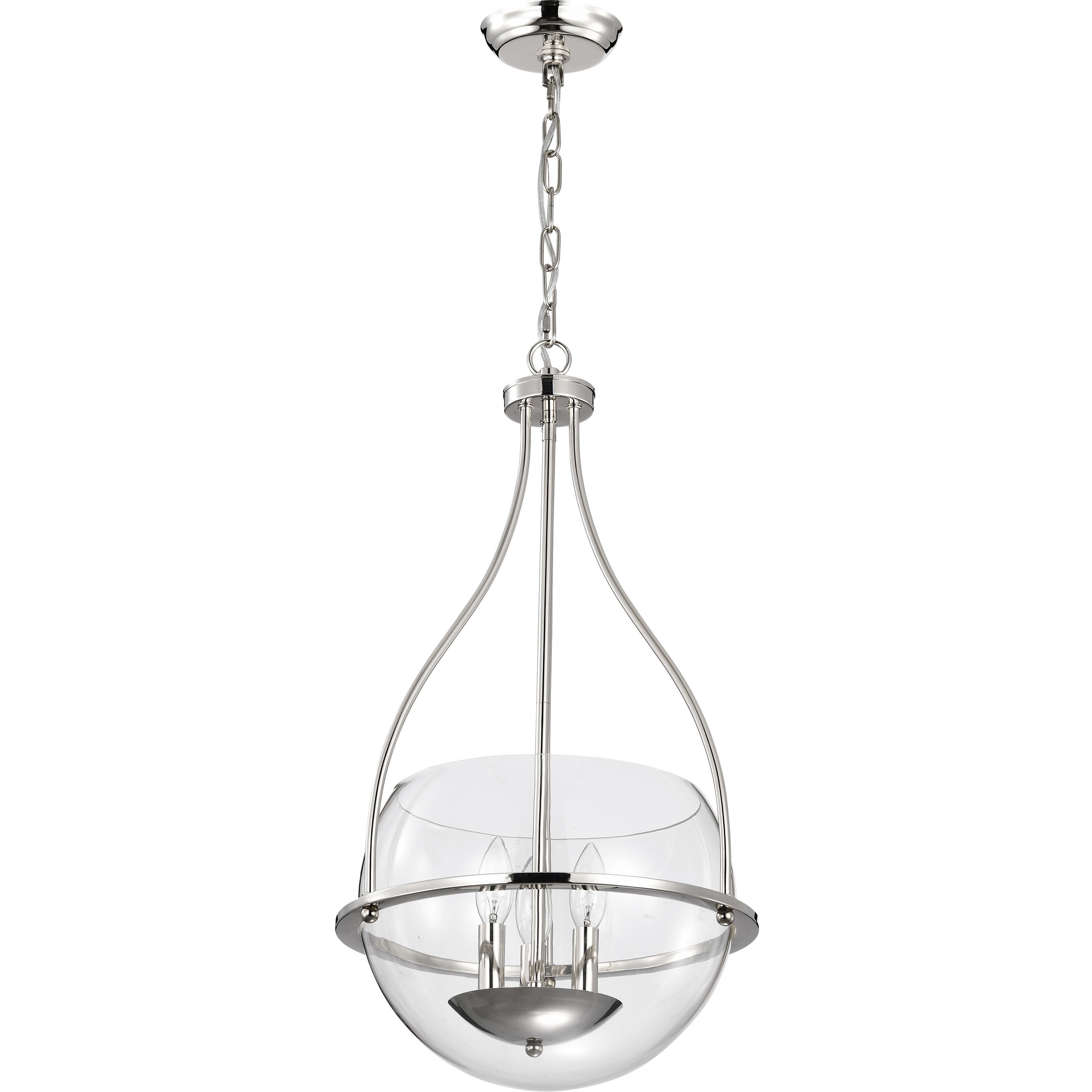 Amado 3 Light 14 inch Polished Nickel Pendant Ceiling Light