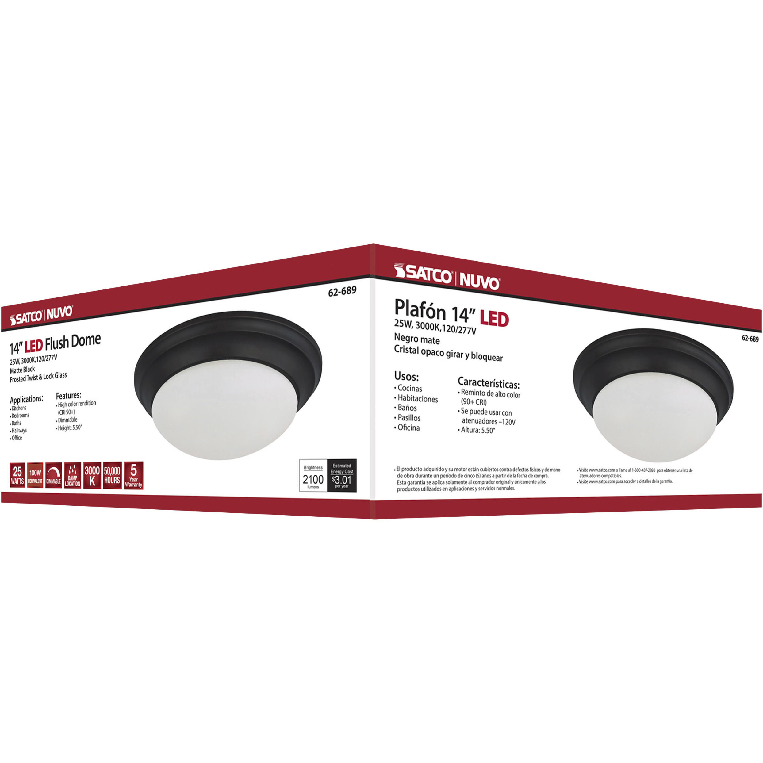 Brentwood LED 14 inch Matte Black Flush Mount Ceiling Light