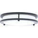 Glamour LED 9.84 inch Black Flush Mount Ceiling Light