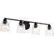 Grayson 33.5 inch Matte Black Vanity Wall Light