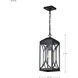 Oaklyn 1 Light 7.5 inch Matte Black Outdoor Hanging Light