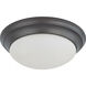 Brentwood 2 Light 14 inch Mahogany Bronze Flush Mount Ceiling Light