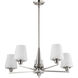 Lune 30 inch Brushed Nickel Chandelier Ceiling Light